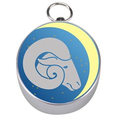 Ram Zodiac Sign Zodiac Moon Star Silver Compasses by Sudhe