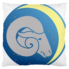 Ram Zodiac Sign Zodiac Moon Star Large Flano Cushion Case (two Sides) by Sudhe