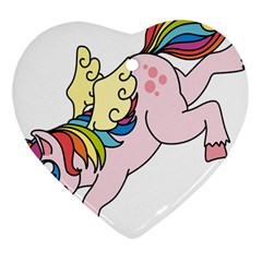 Unicorn Arociris Raimbow Magic Ornament (heart) by Sudhe