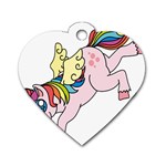 Unicorn Arociris Raimbow Magic Dog Tag Heart (One Side) Front