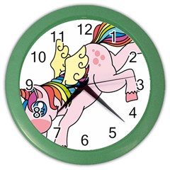 Unicorn Arociris Raimbow Magic Color Wall Clock by Sudhe