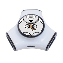 Bear Polar Bear Arctic Fish Mammal 3-port Usb Hub by Sudhe