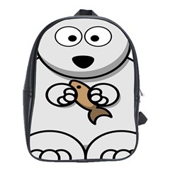 Bear Polar Bear Arctic Fish Mammal School Bag (xl) by Sudhe