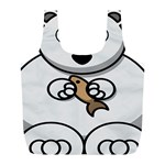 Bear Polar Bear Arctic Fish Mammal Full Print Recycle Bag (L) Back