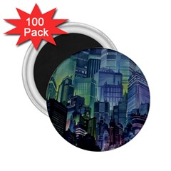 City Night Landmark 2 25  Magnets (100 Pack)  by Sudhe