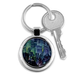 City Night Landmark Key Chains (round)  by Sudhe