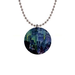 City Night Landmark 1  Button Necklace by Sudhe