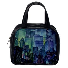 City Night Landmark Classic Handbag (one Side) by Sudhe