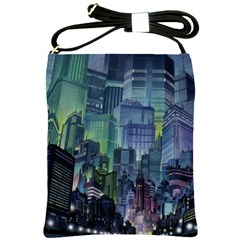 City Night Landmark Shoulder Sling Bag by Sudhe