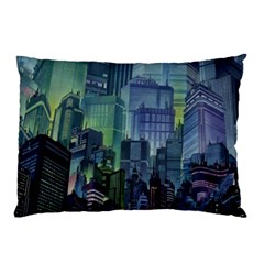 City Night Landmark Pillow Case (two Sides)