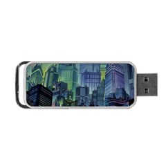 City Night Landmark Portable Usb Flash (two Sides) by Sudhe