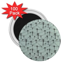 Telephone Lines Repeating Pattern 2 25  Magnets (100 Pack)  by Sudhe