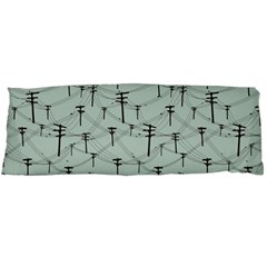 Telephone Lines Repeating Pattern Body Pillow Case (dakimakura) by Sudhe