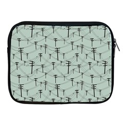 Telephone Lines Repeating Pattern Apple Ipad 2/3/4 Zipper Cases by Sudhe