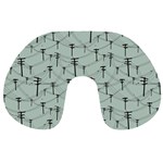 Telephone Lines Repeating Pattern Travel Neck Pillows Front