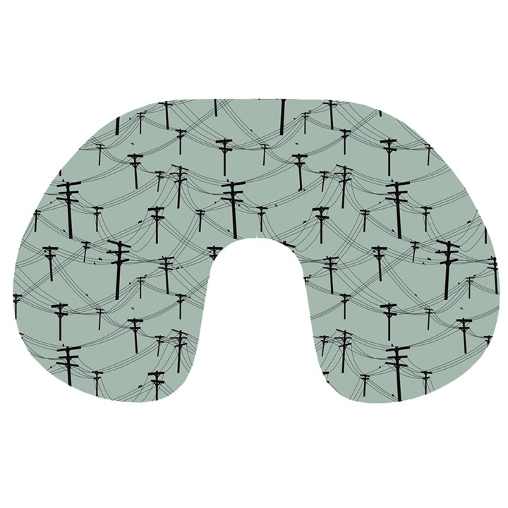 Telephone Lines Repeating Pattern Travel Neck Pillows