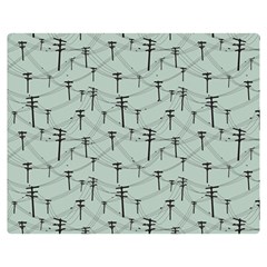 Telephone Lines Repeating Pattern Double Sided Flano Blanket (medium)  by Sudhe