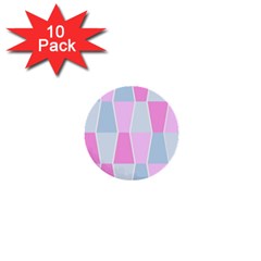 Geometric Pattern Design Pastels 1  Mini Buttons (10 Pack) 