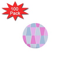 Geometric Pattern Design Pastels 1  Mini Buttons (100 Pack) 