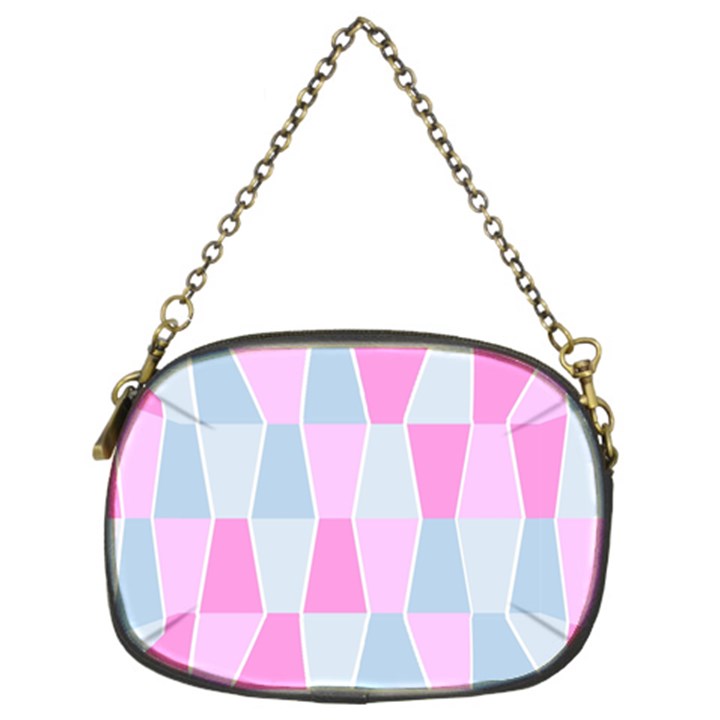 Geometric Pattern Design Pastels Chain Purse (Two Sides)