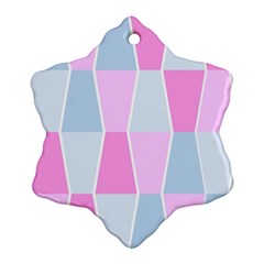 Geometric Pattern Design Pastels Snowflake Ornament (two Sides)