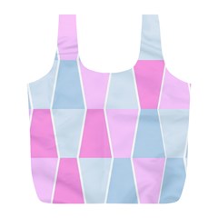 Geometric Pattern Design Pastels Full Print Recycle Bag (l)