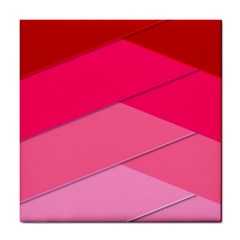 Geometric Shapes Magenta Pink Rose Tile Coasters