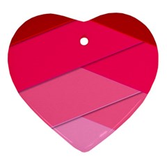 Geometric Shapes Magenta Pink Rose Ornament (heart)