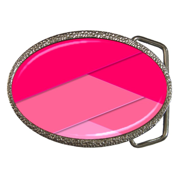 Geometric Shapes Magenta Pink Rose Belt Buckles