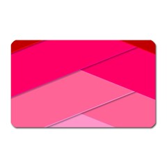 Geometric Shapes Magenta Pink Rose Magnet (rectangular)