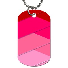 Geometric Shapes Magenta Pink Rose Dog Tag (one Side)