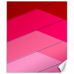 Geometric Shapes Magenta Pink Rose Canvas 20  X 24 