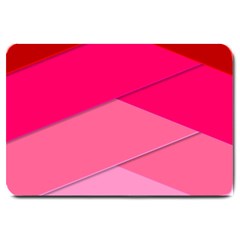 Geometric Shapes Magenta Pink Rose Large Doormat 