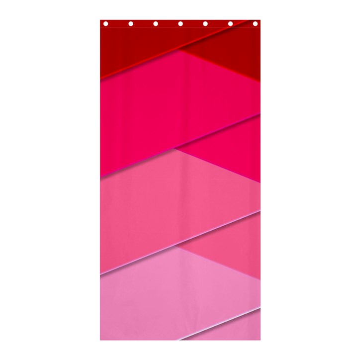 Geometric Shapes Magenta Pink Rose Shower Curtain 36  x 72  (Stall) 