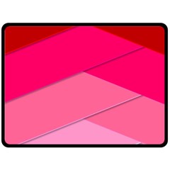 Geometric Shapes Magenta Pink Rose Double Sided Fleece Blanket (large) 