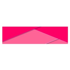 Geometric Shapes Magenta Pink Rose Satin Scarf (oblong)