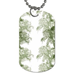 Trees Tile Horizonal Dog Tag (two Sides)