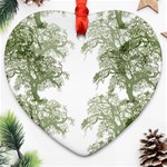 Trees Tile Horizonal Heart Ornament (Two Sides) Front