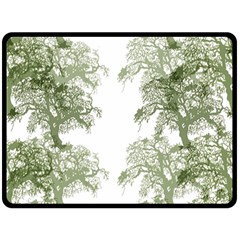 Trees Tile Horizonal Fleece Blanket (large)  by Sudhe