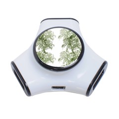 Trees Tile Horizonal 3-port Usb Hub by Sudhe