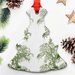 Trees Tile Horizonal Christmas Tree Ornament (two Sides) by Sudhe