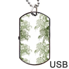 Trees Tile Horizonal Dog Tag Usb Flash (one Side) by Sudhe