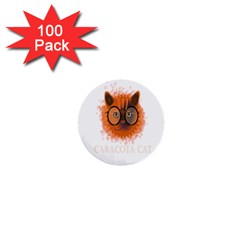 Cat Smart Design Pet Cute Animal 1  Mini Buttons (100 Pack)  by Sudhe