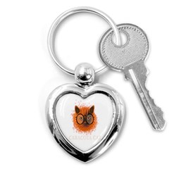 Cat Smart Design Pet Cute Animal Key Chains (heart)  by Sudhe