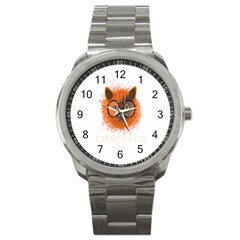 Cat Smart Design Pet Cute Animal Sport Metal Watch by Sudhe