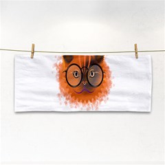 Cat Smart Design Pet Cute Animal Hand Towel by Sudhe