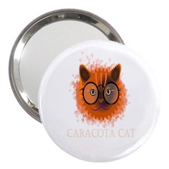 Cat Smart Design Pet Cute Animal 3  Handbag Mirrors by Sudhe