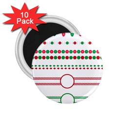 Christmas Borders Frames Holiday 2 25  Magnets (10 Pack)  by Sudhe