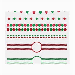 Christmas Borders Frames Holiday Small Glasses Cloth (2-side) by Sudhe