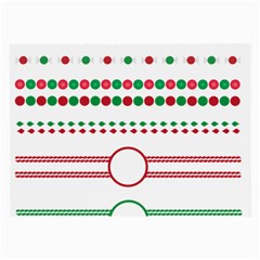 Christmas Borders Frames Holiday Large Glasses Cloth (2-side) by Sudhe